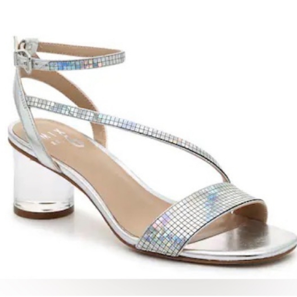 Mix No. 6 Carice Iridescent Silver Slingback Sandal